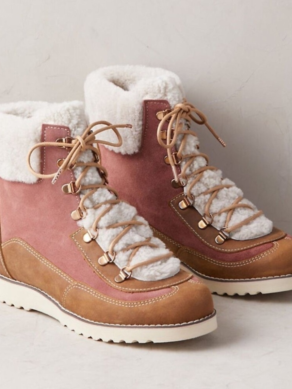 Overland Loren Wool Lined Waterproof Suede Leather Boot Shearling EU 40 US 9-9.5